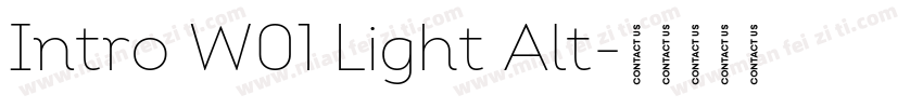 Intro W01 Light Alt字体转换